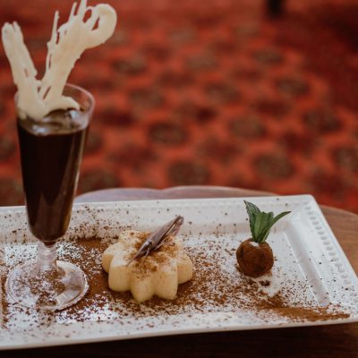 Trio of Desserts (chocolate mousse, milk tart & chocolate truffle)